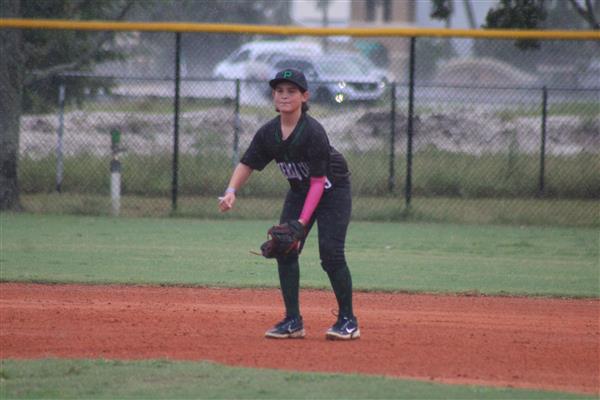 V. Fava waiting to catch the baseball